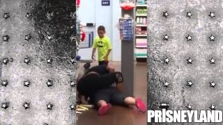 Walmart Brawl Caught on Tape  Prisneyland TV [upl. by Luby405]