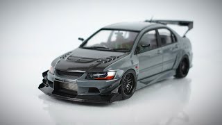 250 HOURS BUILD  VOLTEX WIDEBODY MITSUBISHI LANCER EVOLUTION 124 SCALE MODEL CAR [upl. by Lehte304]