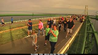 Mackinac Bridge Walk 2018 time lapse [upl. by Eehtomit867]