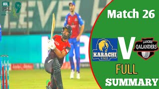 Fakhar Zaman Is Back  Karachi Vs Lahore Highlights [upl. by Olodort907]