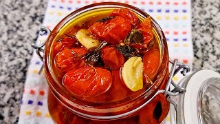 TOMATE CONFIT CONSERVA DE TOMATE MUITO SIMPLES E DELICIOSO [upl. by Zelten429]