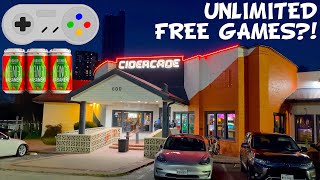 Cidercade Austin  UNLIMITED FREE ARCADE GAMES [upl. by Aihtebat347]