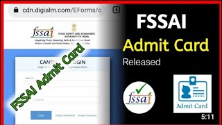 Fssai Admit Card 2021  Download Fssai Admit Card For Assistant Technical Officer CFSO Etc [upl. by Berey]