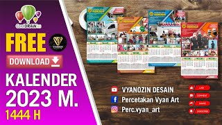 Desain Kalender 2023 A  Free Download [upl. by Notyrb]