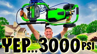 Most POWERFUL Electric Pressure WasherGreenworks PRO 3000psi 💦 [upl. by Micheil]