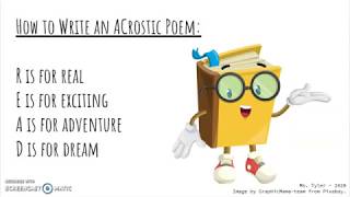 How to Write Acrostic Poems [upl. by Essa368]