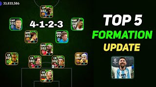 4123 amp Top 5 New Formations Update In eFootball 2024  4123 formation efootball 2024 [upl. by Imot314]