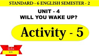 Std 6 English sem 2 unit 4 Activity 5 [upl. by Wren]