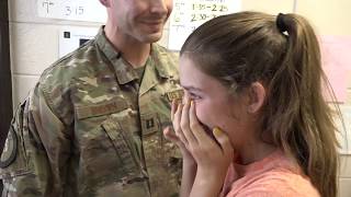 Army dad surprises kids [upl. by Gnay495]