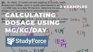 Calculating dosage using MgKgDay [upl. by Noskcire292]