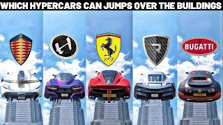 WHICH HYPERCARS CAN JUMP OVER THE BUILDINGS IN FORZA HORIZON 5 LETS FIND OUT [upl. by Hornstein]