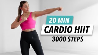 20 min Cardio Workout at home  3000 steps for Fat Burn No equipment [upl. by Jerrilyn638]