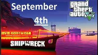 GTA V Online Shipwreck Location For September 04 2024 [upl. by Enelime558]