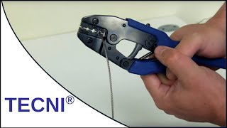 How to crimp ferrules onto wire rope using the TECNI® Crimping Tool [upl. by Yorgos157]