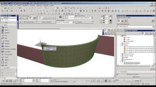 ARCHICAD TUTORIAL COMO HACER UN MURO CURVO INCLINADO [upl. by Dimond248]