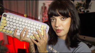 ASMR  Interviewing You to Work At An ASMR Company Questions  Typing [upl. by Aehs414]