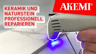 Schäden und Kratzer an Keramik und Naturstein professionell reparieren AKELUX Repair System [upl. by Fisa]