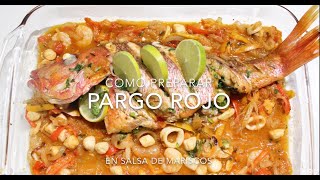 HUACHINANGO  PARGO ROJO EN SALSA DE MARISCOS 🇲🇽 [upl. by Branch]