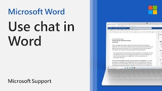 How to chat in Word  Microsoft [upl. by Reivaj967]