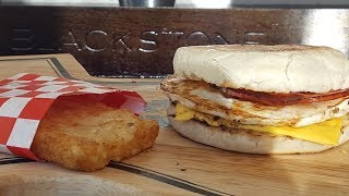 EGG MCMUFFIN ON THE BLACKSTONE GRIDDLE [upl. by Esyli]