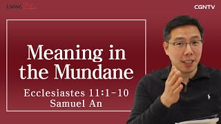 Living Life 1230 Meaning in the Mundane Ecclesiastes 11110  Daily Devotional Bible Study [upl. by Cassondra]