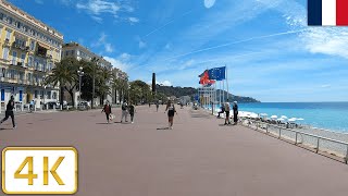 Promenade des Anglais Nice France French RivieraCôte dAzur  Spring 2021【4K】 [upl. by Crawford720]