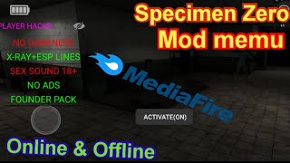 Specimen Zero Mod Menu VIP New Updated 2021 [upl. by Ellerad916]