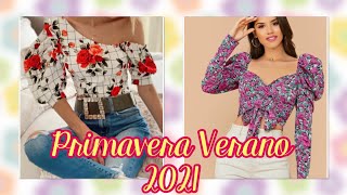 ☀️Blusas estampadasPrimavera Verano 2021Blusas que van a estar en tendencias MundoModaenRevista [upl. by Sesmar]