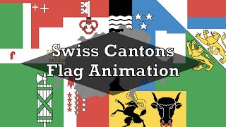 Swiss Cantons Flag Animation V2 [upl. by Ahsiatal]