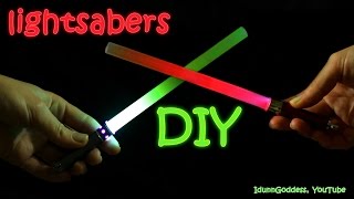 How To Make A Lightsaber in 2 minutes – DIY Star Wars Lightsabers [upl. by Calista717]