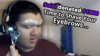 twitch chat paid me 1000 to shave my eyebrows [upl. by Arrais]