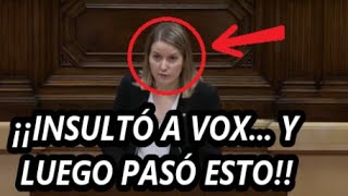 ¡¡CONSEJERA quotATACAquot a VOX y LUEGO PASÓ ESTO Parlamento de Cataluña [upl. by Urbannai]