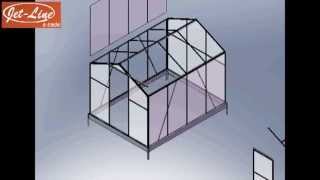 JetLine GewächshausAufbauanleitung komplett [upl. by Norry]