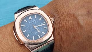 PLADEN Mens Wristwatch  Rose Gold amp Leather [upl. by Aivital]