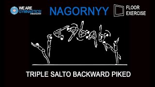 NAGORNYY  2021 European Championships Basel SUI  MAG new FX Element [upl. by Naicad571]