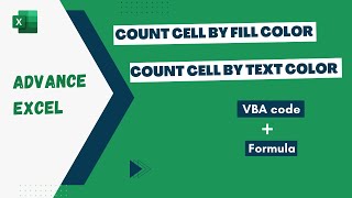 Count cell by fill color and text color excel exceltutorial [upl. by O'Toole]