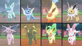 Pokemon Sword amp Shield  How to CATCH ALL Eevee Evolutions in the WILD [upl. by Iey]