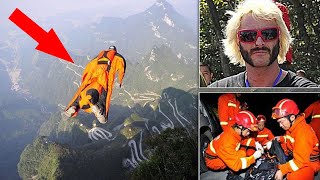 7 Terrifying Wingsuit Flying Videos Gone Completely Wrong [upl. by Tinor]