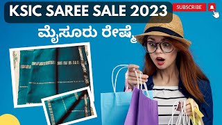 KSIC MYSORE SILK SAREE SALE 2023  UPTO 35 off on KSIC Silk Saree Sale in Bangalore malleshwaram [upl. by Bonney]