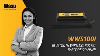 Bluetooth Wireless Pocket Barcode Scanner WWS100i  Wasp Barcode Technologies [upl. by Adoc]