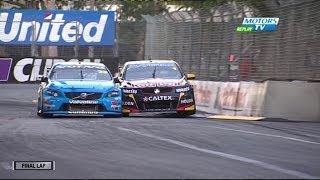 2014 V8Supercars Clipsal 500 Race 2 Finish  Scott McLaughlin vs Jamie Whincup [upl. by Jacy851]