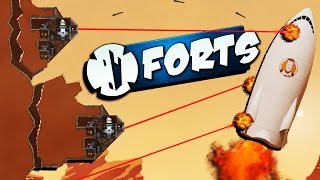 Destroying the Martian BASE  Modded Forts Multiplayer Gameplay [upl. by Irrep113]