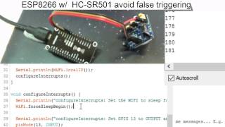 ESP8266 with hcsr501 powered from onboard 33v [upl. by Seagrave]