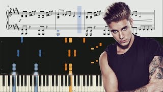 David Guetta amp Justin Bieber  2U  Piano Tutorial  SHEETS [upl. by Korie]