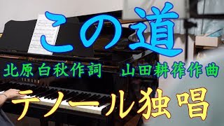 この道 北原白秋作詞 山田耕筰作曲 テノール独唱 [upl. by Rolecnahc]