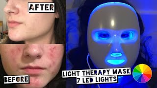 TESTING LED LIGHT THERAPY MASK FOR ACNE  PROJECT E BEAUTY LED REJUVENATION MASK [upl. by Cherice]