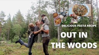 Mushroom hunting and cooking my fav pasta you have to try it [upl. by Ko]