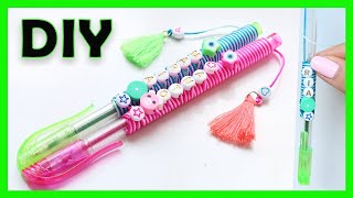 Cómo hacer BOLIGRAFOS PERSONALIZADOS 🖊️Fáciles y Bonitos  DIY homemade cute pen decoration🧶 [upl. by Sanfourd]