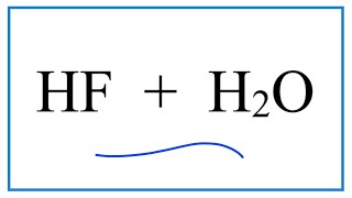 HF  H2O Hydrofluoric acid  Water [upl. by Anertal]