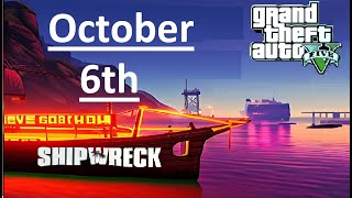 GTA V Online Shipwreck Location For October 06 2024 [upl. by Airitac282]